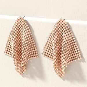 Stella & Dot earrings. Gorgeous rose gold color. NEW